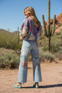 Bohemian Vintage Kantha Reversible Handmade Short Style Jacket - Lotty