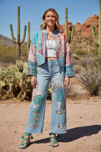 Bohemian Vintage Kantha Reversible Handmade Short Style Jacket - Hailey