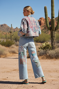 Bohemian Vintage Kantha Reversible Handmade Short Style Jacket - Hailey