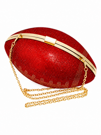 Football Embellished Crossbody - Red