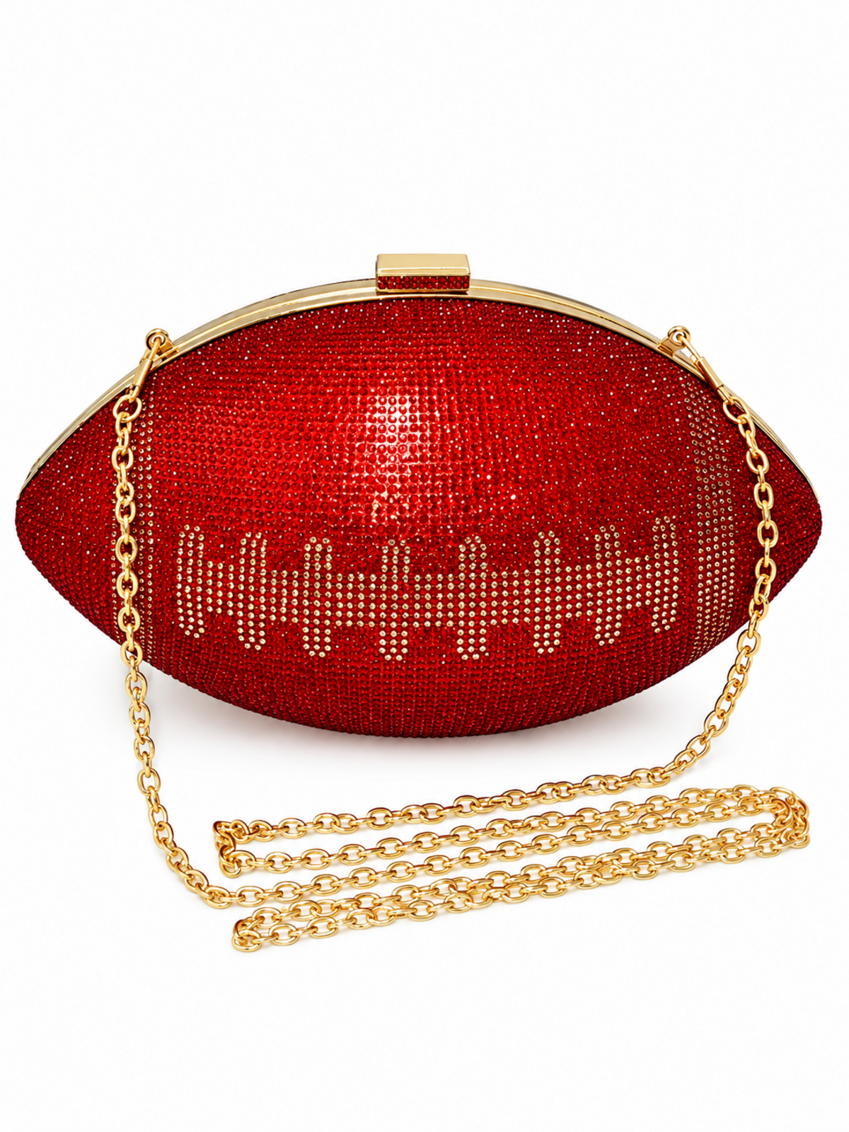 Football Embellished Crossbody - Red