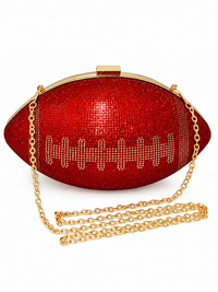 Football Embellished Crossbody - Red