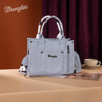 Wrangler Cow Print Concealed Carry Tote/Crossbody - Blue