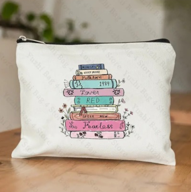 Book Collection Cosmetic Bag