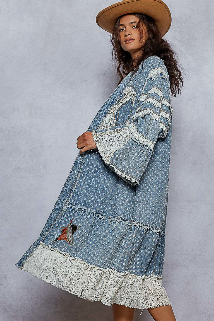 Peace, Love, and Cowboys Kimono