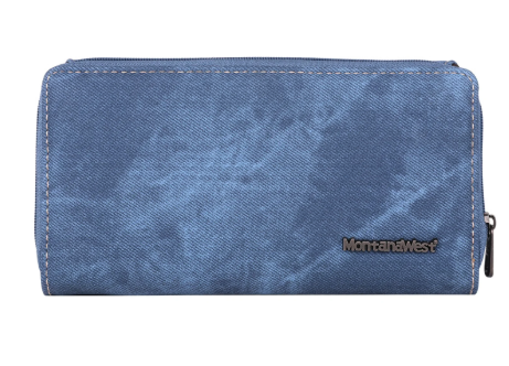 Montana West Aztec Collection Jean Denim Wallet
