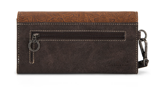 Montana West Embossed Collection Wallet - Dark Brown