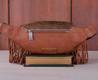 Trinity Ranch Genuine Hair-On Cowhide Fringe Belt Bag