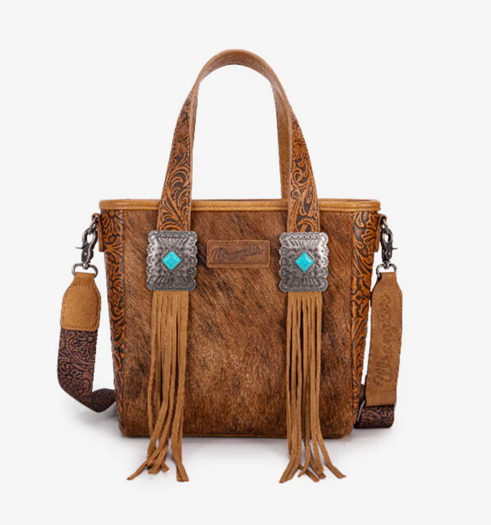 Wrangler Cowhide Fringe Concealed Carry Purse
