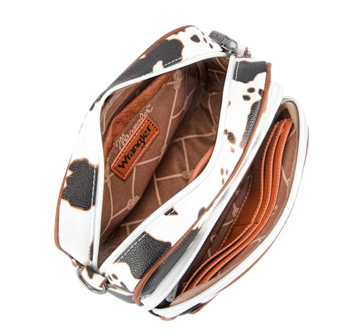 Wrangler Crossbody Crossbody Cow Print Brown