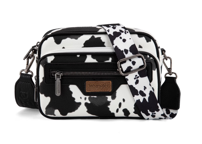 Wrangler Crossbody Crossbody Cow Print Black