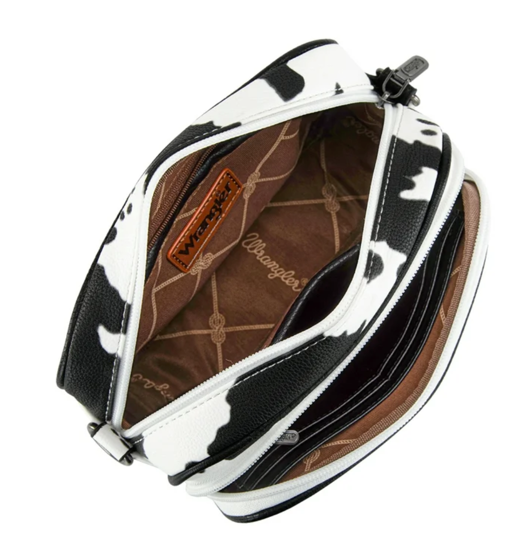 Wrangler Crossbody Crossbody Cow Print Black