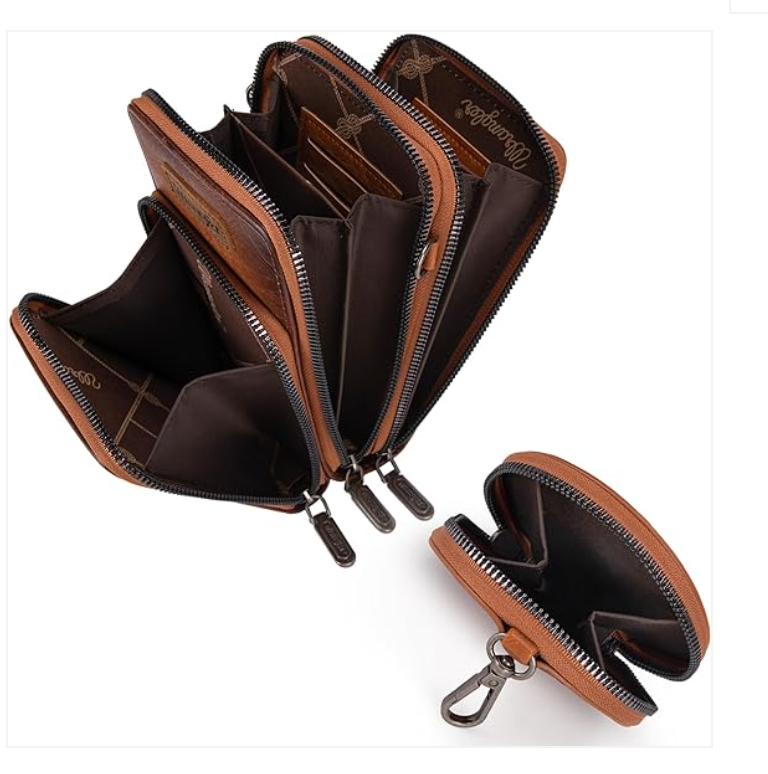 Wrangler Studded Crossbody 3 Zip Closure  - Black