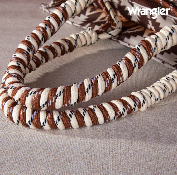 Wrangler Oversized Tote Bag Braided Handles Weekender Bag - Pink