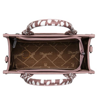 Wrangler Cow Print Concealed Carry Tote/Crossbody -Lavender