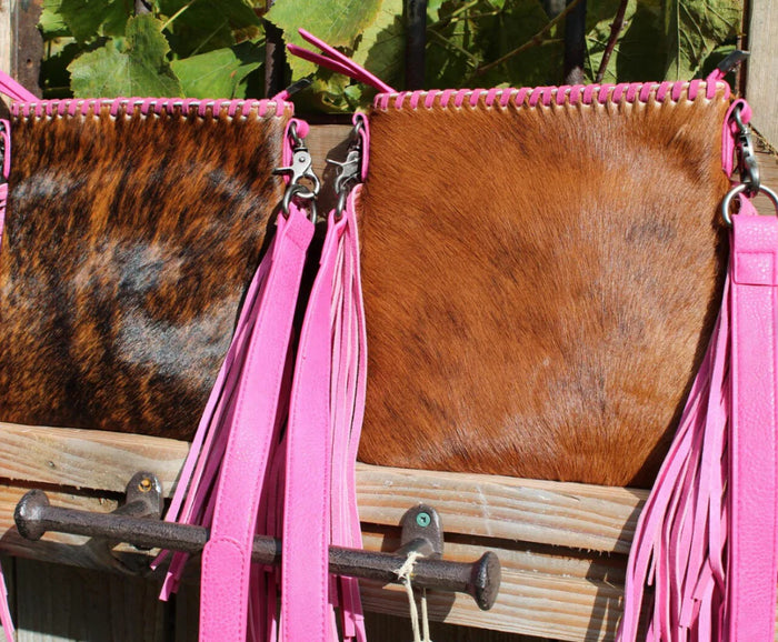 Trinity Ranch Hair-On Cowhide Fringe Concealed Carry Crossbody Bag