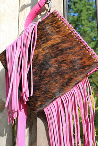 Trinity Ranch Hair-On Cowhide Fringe Concealed Carry Crossbody Bag