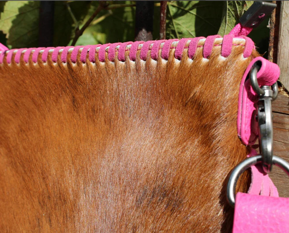 Trinity Ranch Hair-On Cowhide Fringe Concealed Carry Crossbody Bag