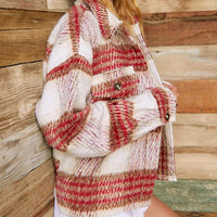 Classic Plaid Red Wool Shacket