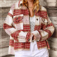 Classic Plaid Red Wool Shacket