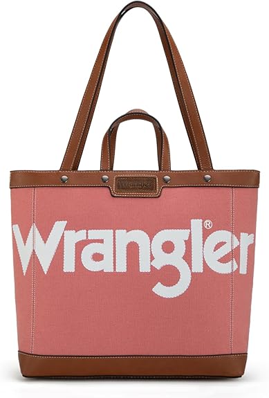 Wrangler Canvas Top Handle Tote/Shoulder Bag - Pink