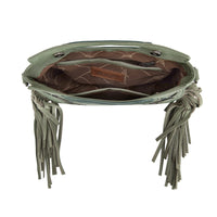 Wrangler Top Handle Boot Scroll Fringe Tote/Crossbody -Green