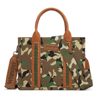 Wrangler Camo Print Tote/Crossbody - Olive