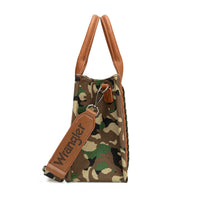 Wrangler Camo Print Tote/Crossbody - Olive
