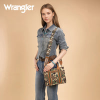 Wrangler Camo Print Tote/Crossbody - Olive