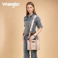 Wrangler Camo Print Tote/Crossbody - Pink