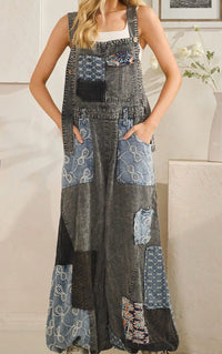 Boho Patchwork Overalls