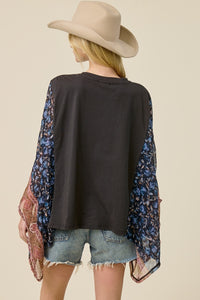 Indigo Peace Hippie Scarf Tee