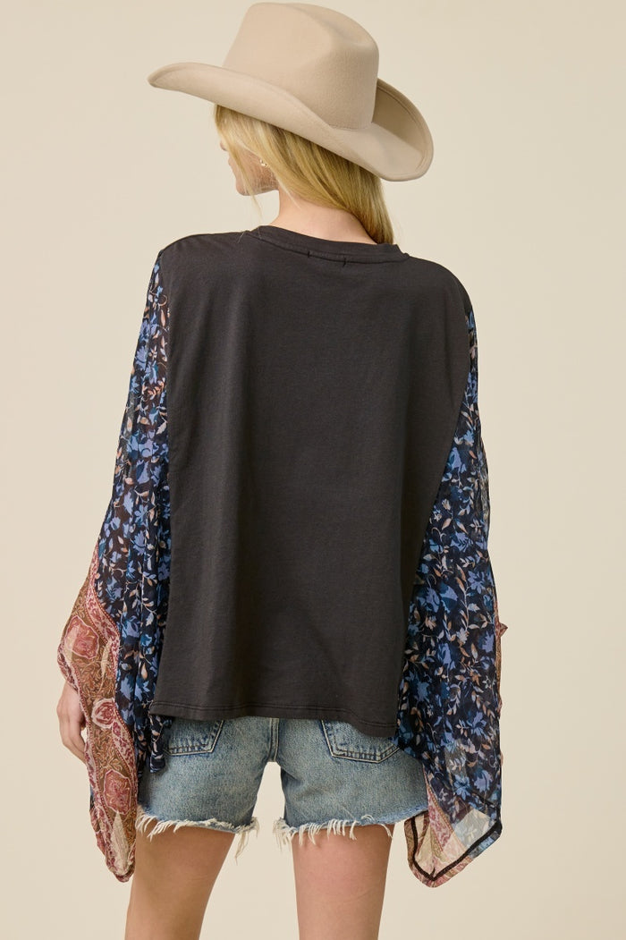 Indigo Peace Hippie Scarf Tee