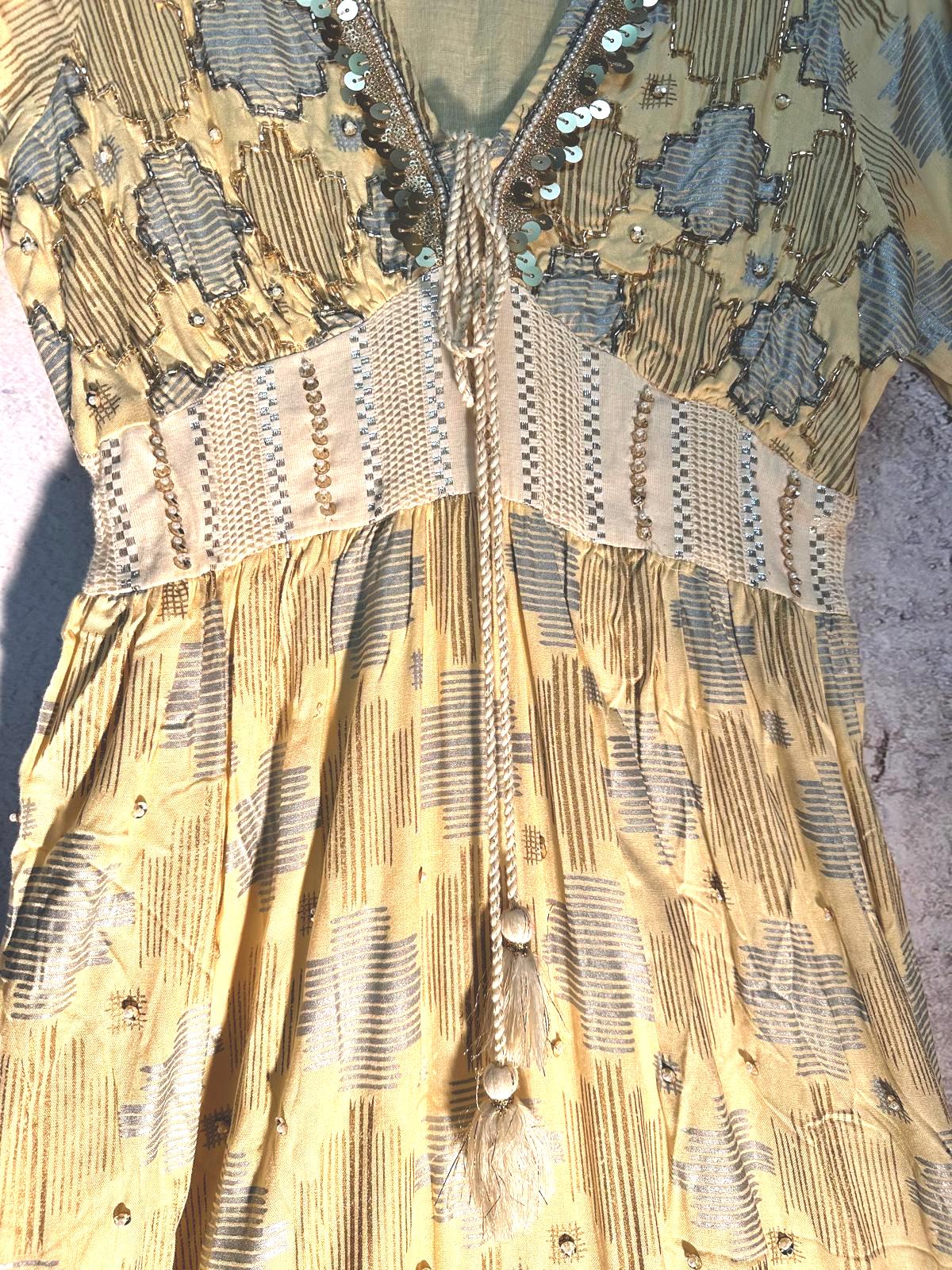 Aztec Ruffled Handkerchief Dress