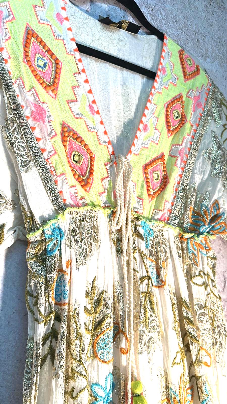 Geo Chiffon Embellished Maxi