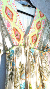 Geo Chiffon Embellished Maxi