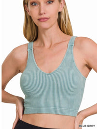 Long Lines Padded Brami  -Blue Gray