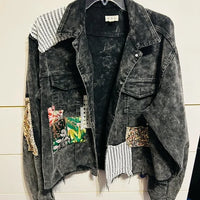 Patchwork Corduroy Shacket