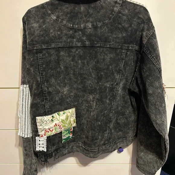 Patchwork Corduroy Shacket