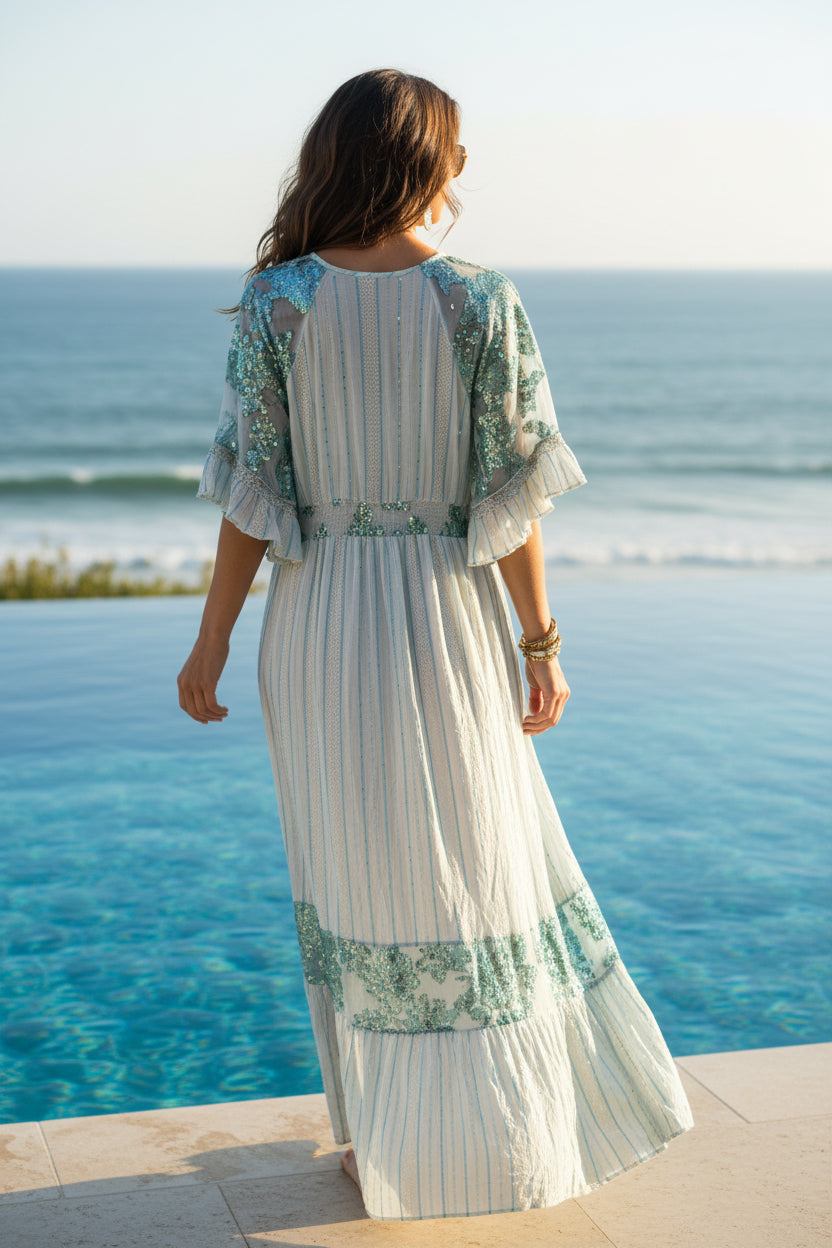 Daydreaming Daisy Beaded Maxi Dress