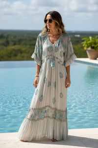 Daydreaming Daisy Beaded Maxi Dress