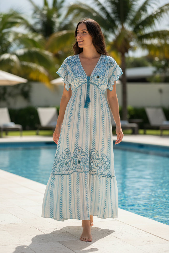 Aqua Lux Maxi Dress