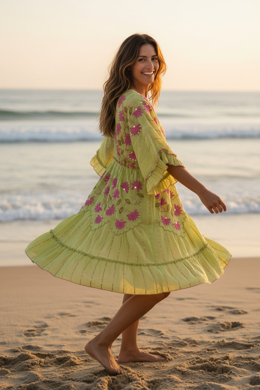 Tahiti Blossom Midi Dress