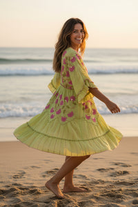 Tahiti Blossom Midi Dress