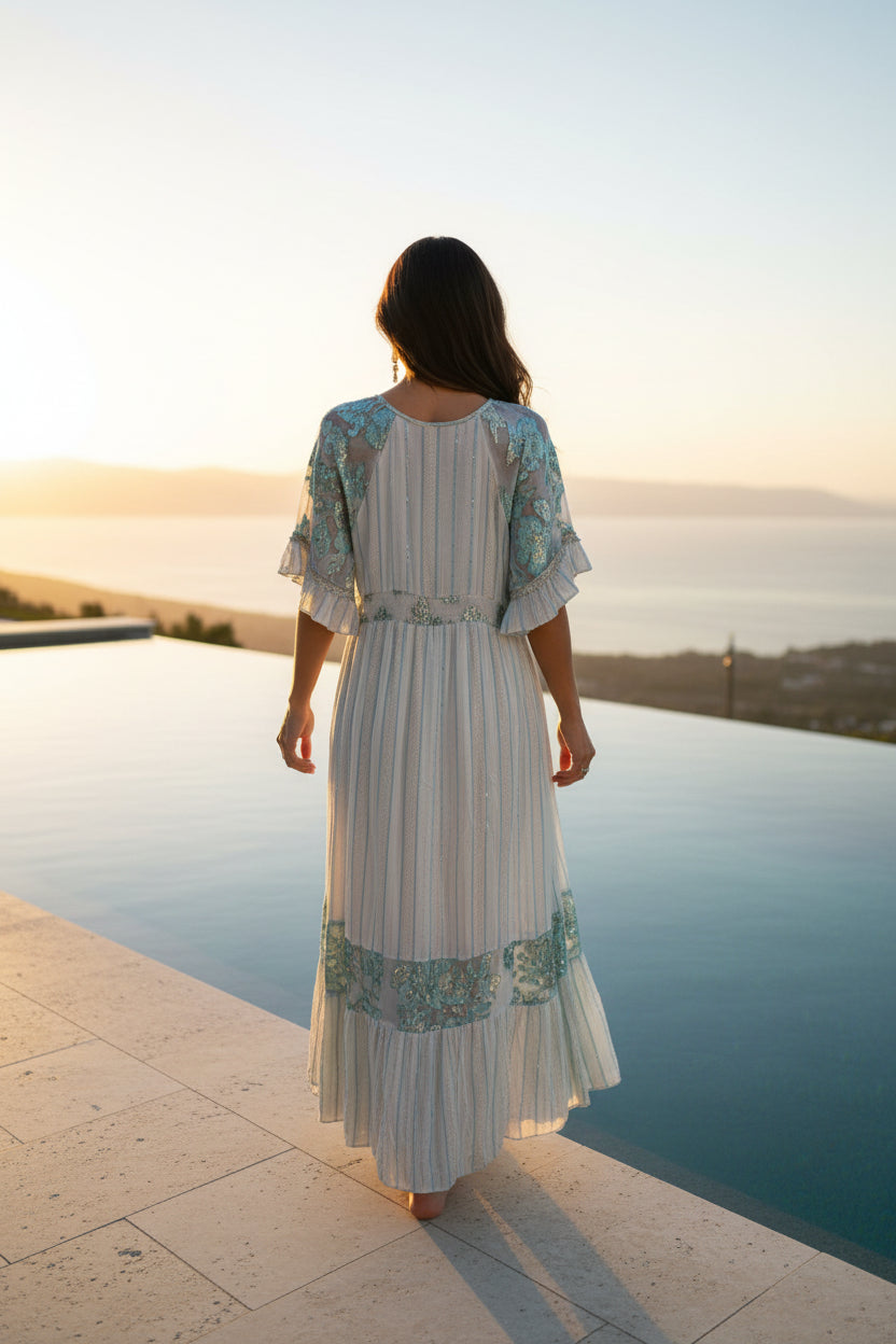 Daydreaming Daisy Beaded Maxi Dress