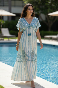 Aqua Lux Maxi Dress