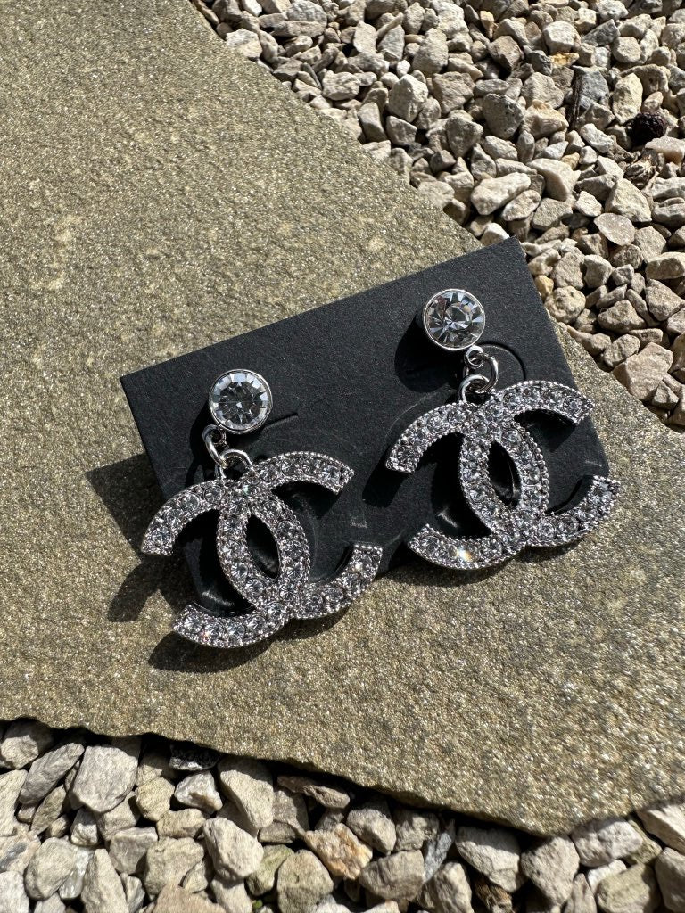 Lux Chanel Earrings - Silver