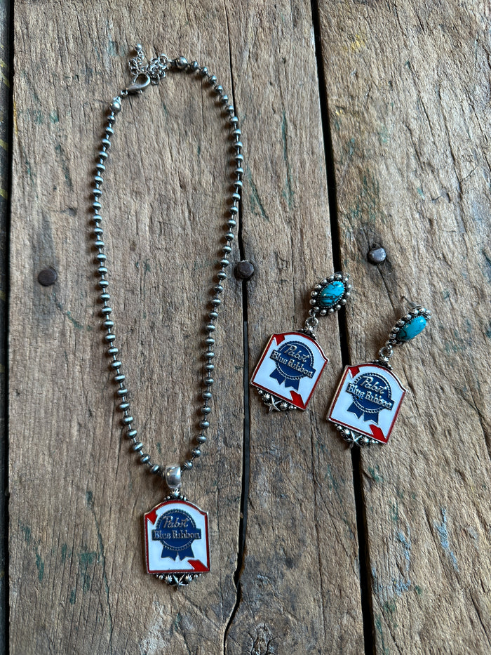 Pabst Blue Ribbon Necklace