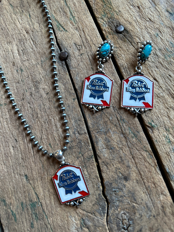 Pabst Blue Ribbon Necklace