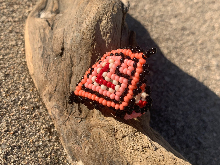 Coral Dream Beaded Ring